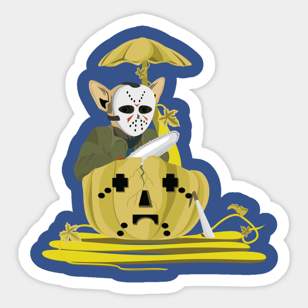 Pumpkin Jason Sticker by Kanom-Tom